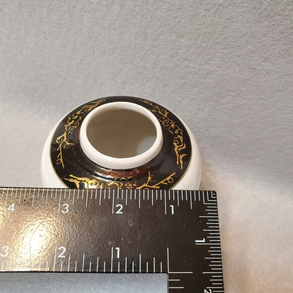 Vintage Kutani Ware Vase by Imperial, Floral Japanese Porcelain Dogwood Flower - Picture 7 of 7